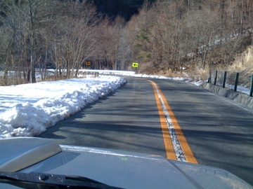 除雪された道