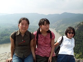 古城跡の頂上で